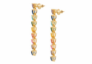 Rainbow Heart Drop Earrings-3