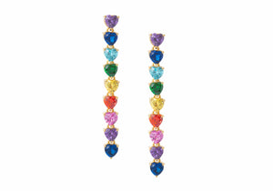 Rainbow Heart Drop Earrings-1