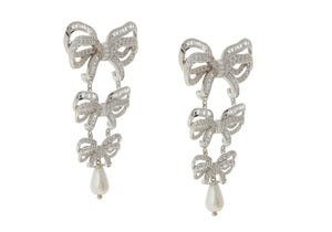 Bow Pearl Chandelier Earrings-2