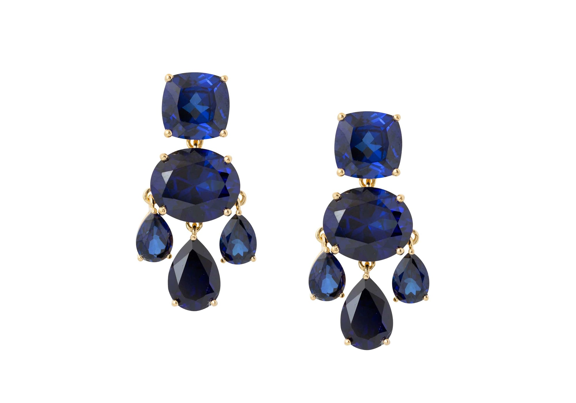 Emma Chandelier Earrings Blue