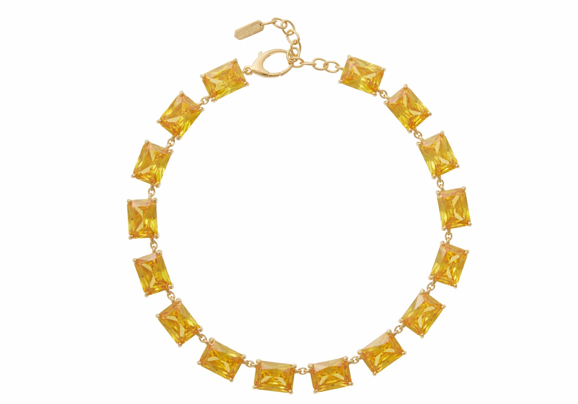 Collet Choker Necklace Yellow