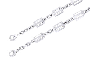Baguette Crossbody Chain Silver-3