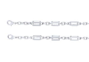 Baguette Crossbody Chain Silver-1