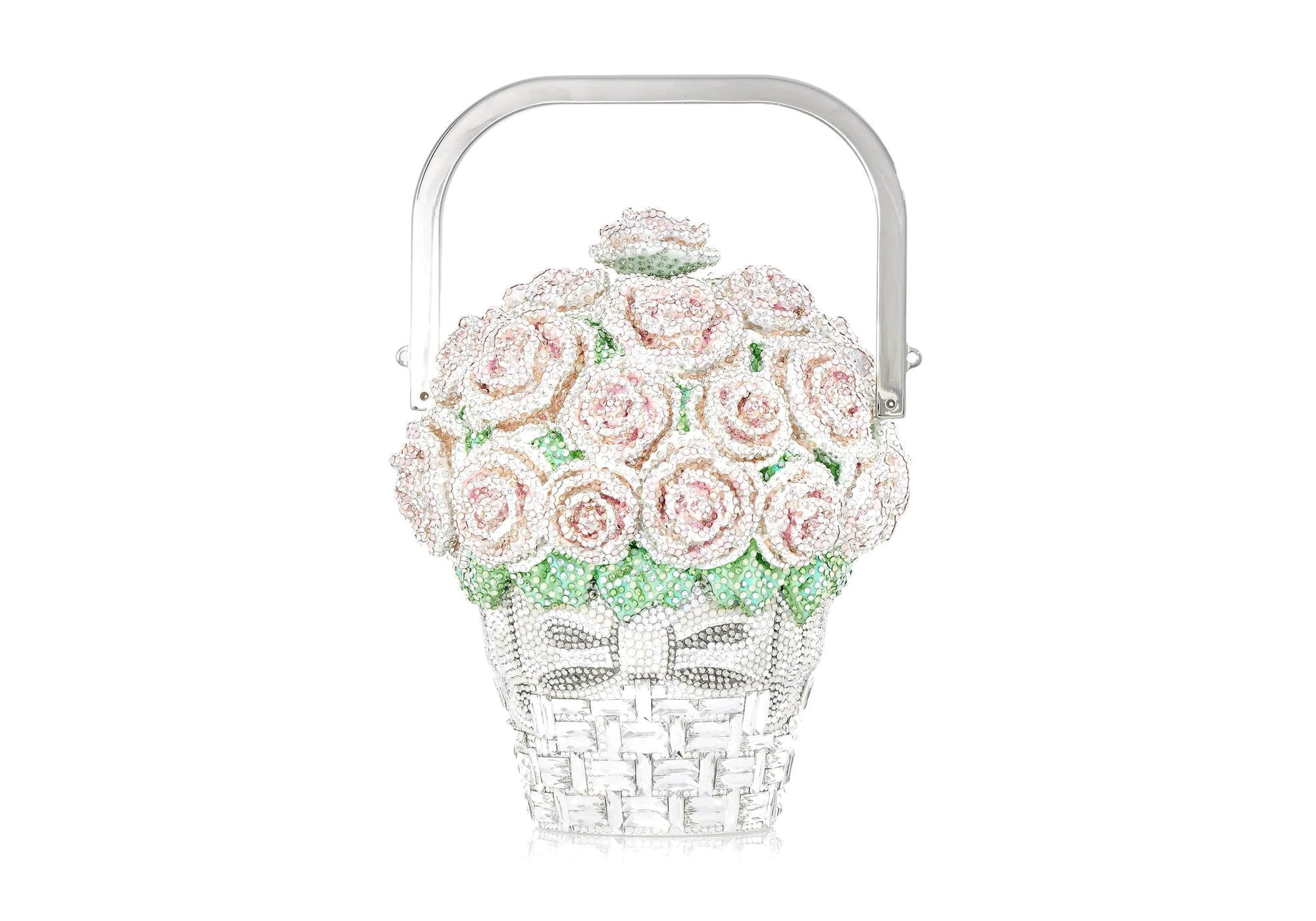 Basket of Roses Blush Bouquet