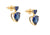 Heart Drop Earrings Blue