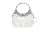 Top Handle Squares Clutch Silver