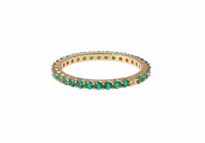 Micropave Eternity Ring Green-2