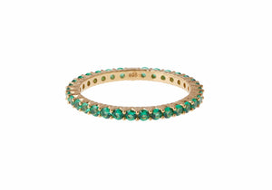 Micropave Eternity Ring Green-1