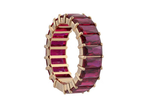 Baguette Eternity Ring Red-3