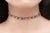 Rainbow Heart Choker Necklace