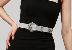 Art Deco Chain Belt Silver