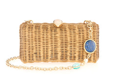 Poppy Basket Semi-Precious Stones Champagne