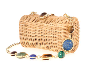 Poppy Basket Semi-Precious Stones Natural-2