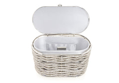 Willow Crystal Woven Top Handle Silver