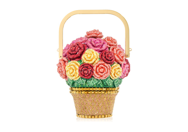 Judith Leiber Couture Basket of Roses Golden Sun