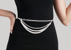 Triple Chain Belt Silver