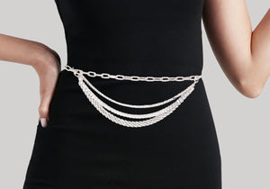 Triple Chain Belt Silver-1