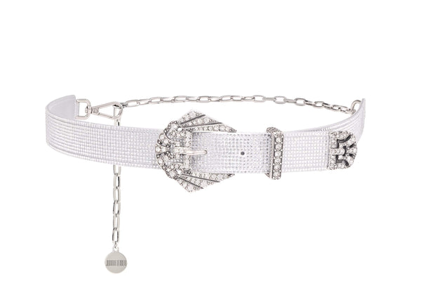 Art Deco Chain Belt Silver - Judith Leiber display picture 1