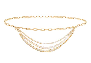 Triple Chain Belt Champagne-3