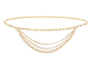 Triple Chain Belt Champagne-4