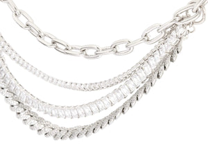 Triple Chain Belt Silver-5