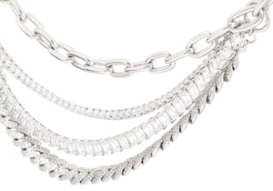 Triple Chain Belt Silver-5