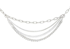 Triple Chain Belt Silver