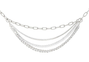 Triple Chain Belt Silver-4