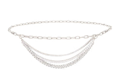 Triple Chain Belt Silver