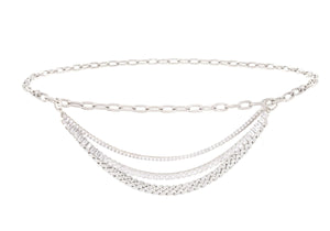 Triple Chain Belt Silver-3