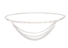 Triple Chain Belt Silver