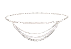 Triple Chain Belt Silver-4