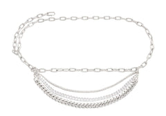 Triple Chain Belt Silver