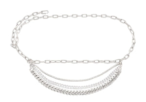 Triple Chain Belt Silver-2