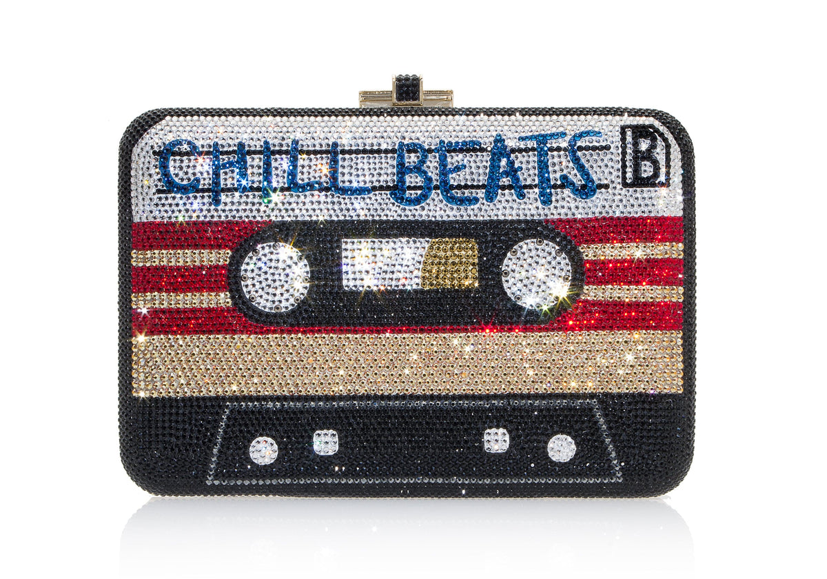 Bespoke Party Mix Slim Slide crystal clutch monogram personalization example