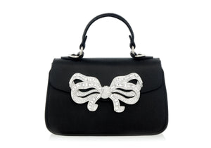 Satin Bow Top Handle Black-1