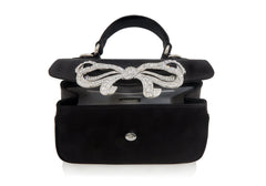 Satin Bow Top Handle Black