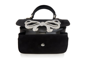 Satin Bow Top Handle Black-4