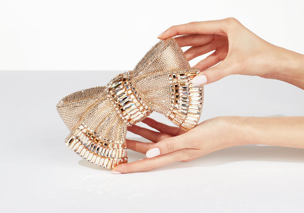 Bow Deco Gems Champagne Bag | Judith Leiber display picture 2