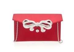 Satin Bow Envelope Red