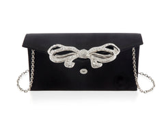 Satin Bow Envelope Black