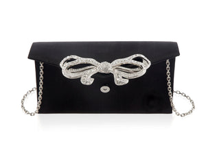 Satin Bow Envelope Black-3