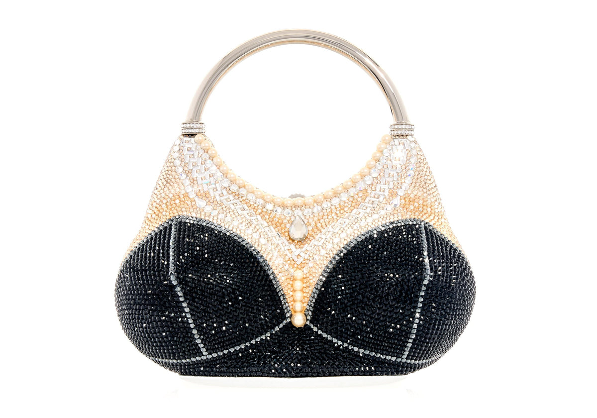Bust Hollywood Glamour crystal clutch front view