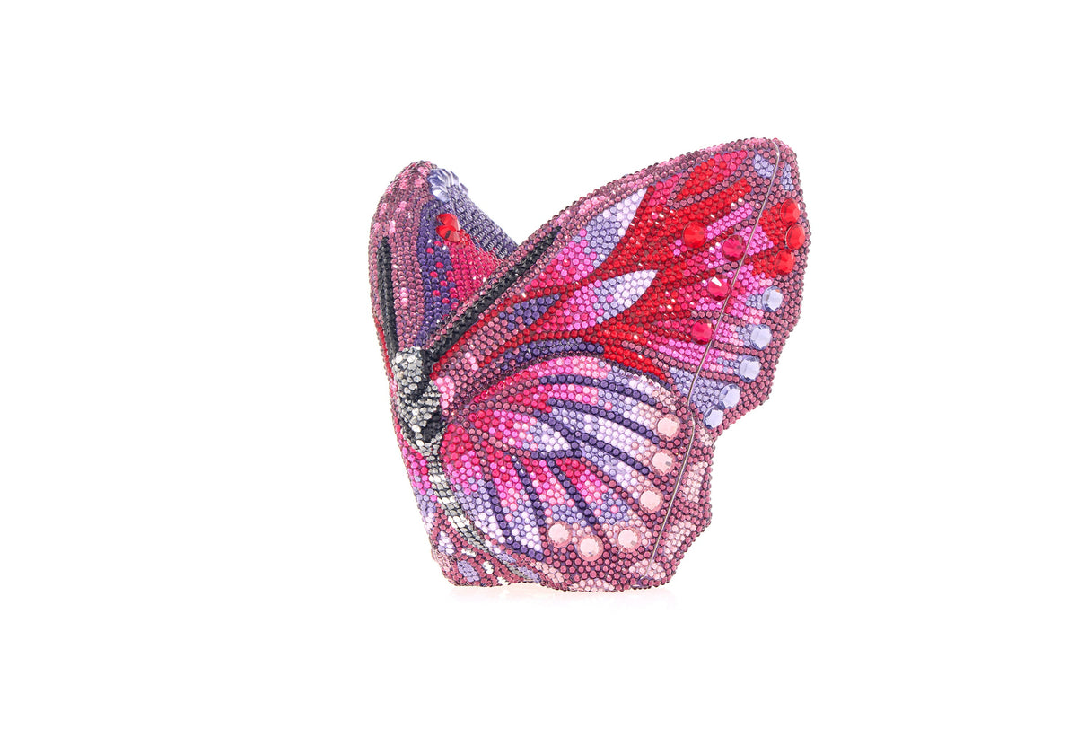 Butterfly Aurora crystal clutch lifestyle view