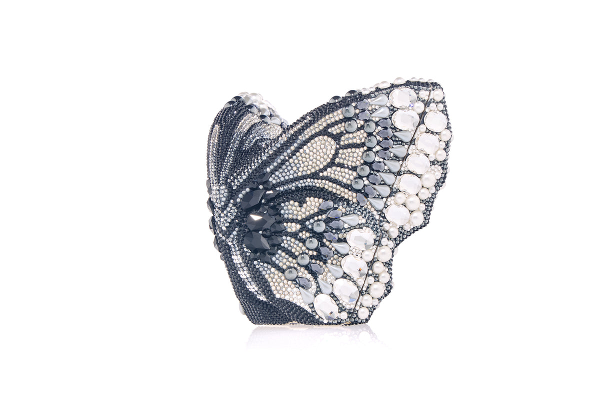 Butterfly Colette crystal clutch alternate front view