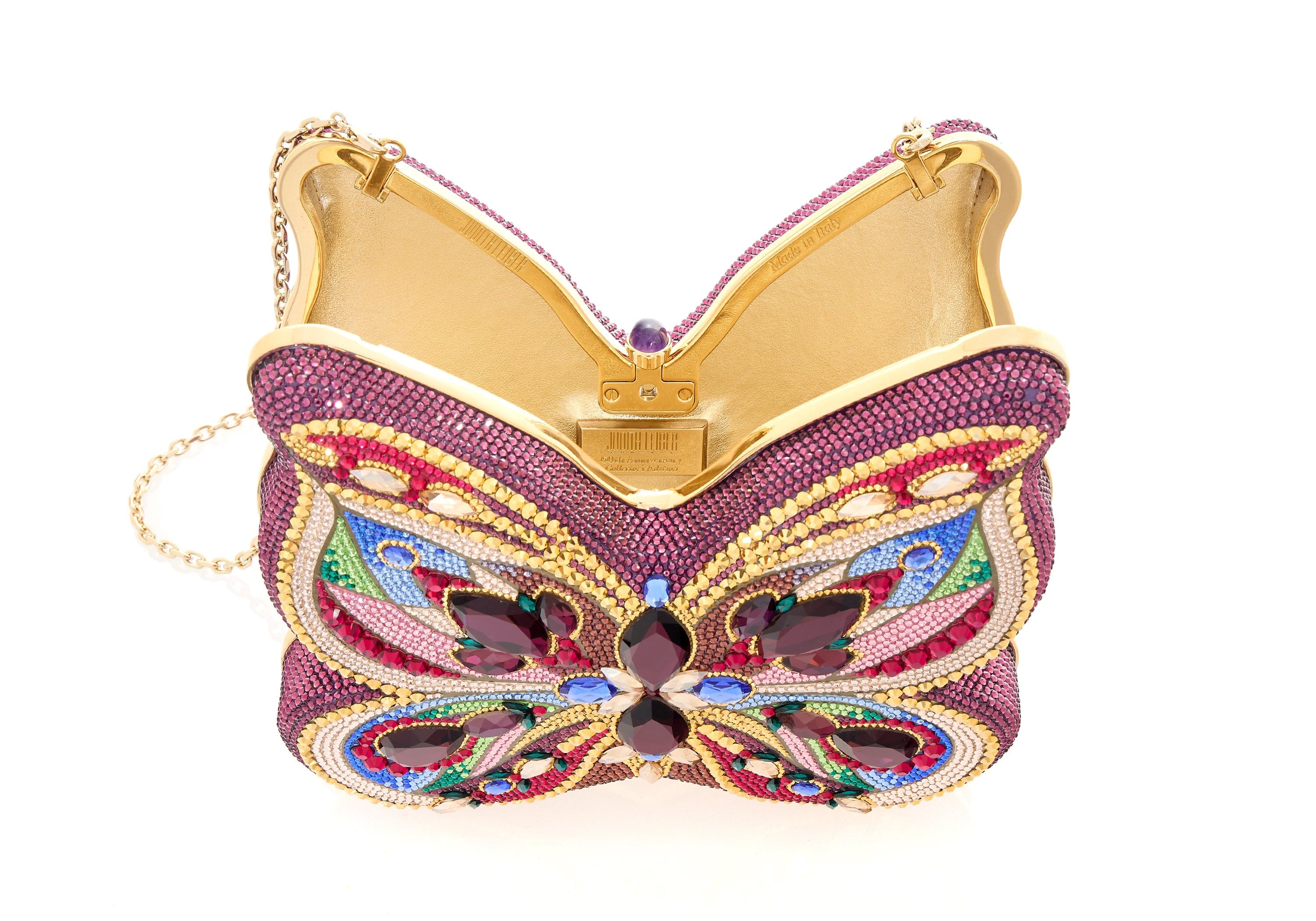 Judith Leiber Crystal Butterfly Minaudière with Accessories | EBTH Judith Leiber Crystal Butterfly Minaudière with Accessories | EBTH