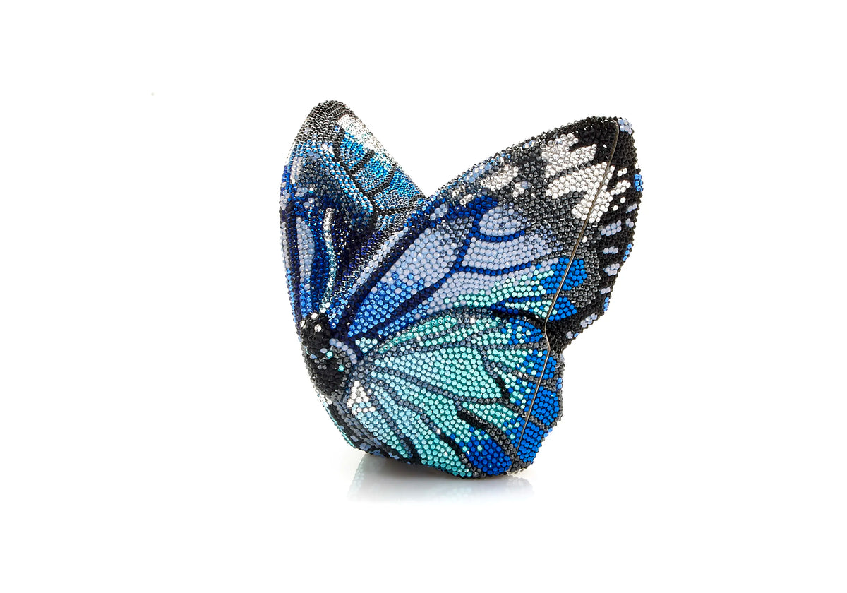 Butterfly Mila crystal clutch 360 degree view