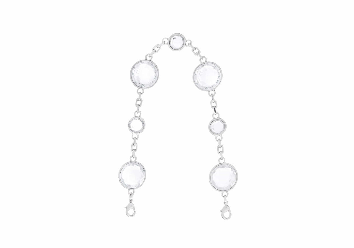 Round Jeweled Chain Silver