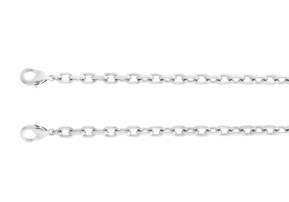 Standard Elbow Chain Silver front crop view