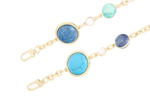 Poppy Basket Semi-Precious Stones Champagne-6